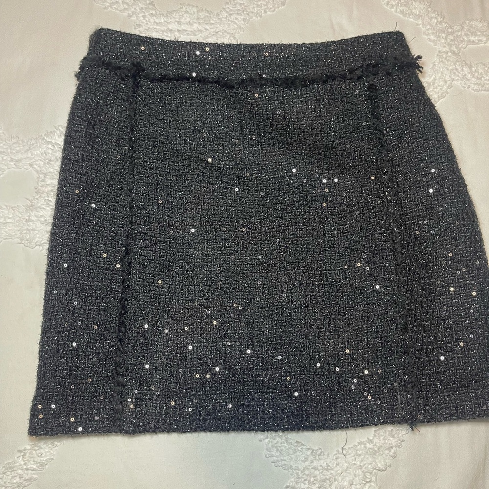 Michael Michael Kors wool black sequined skirt